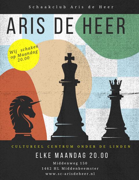 Flyer Schaakclub Aris de Heer – klik om de flyer te openen